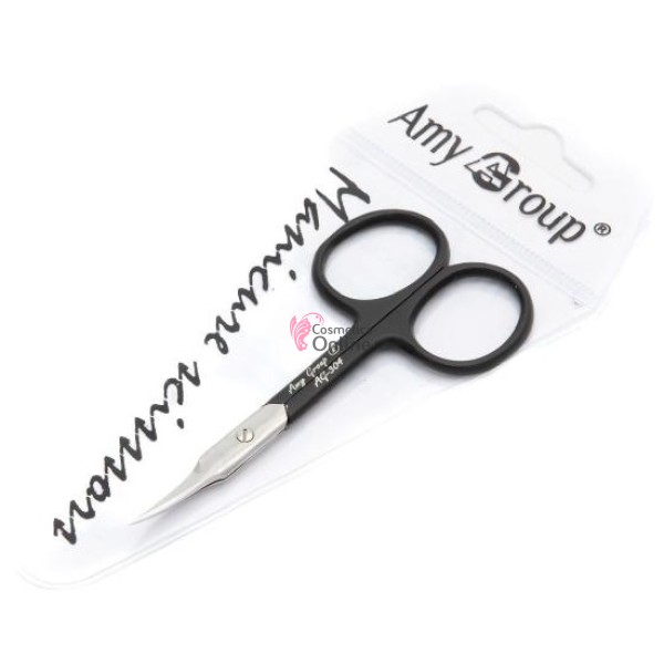 Forfecuta Amy Group pentru cuticule AMG10EE Negra cu varf curb